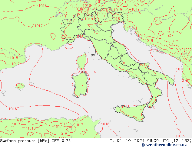 GFS 0.25: вт 01.10.2024 06 UTC