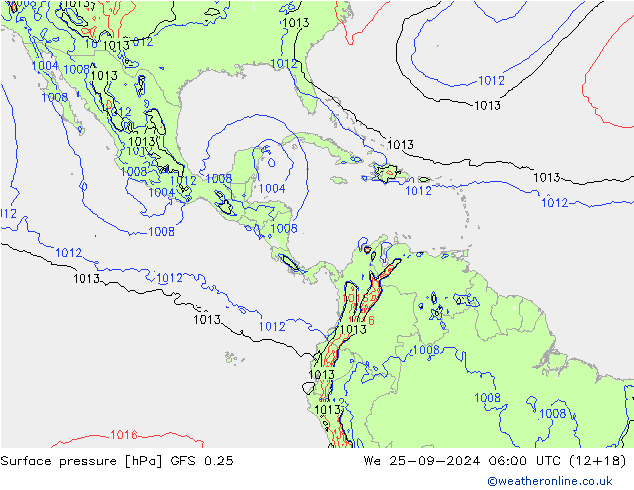 GFS 0.25: St 25.09.2024 06 UTC