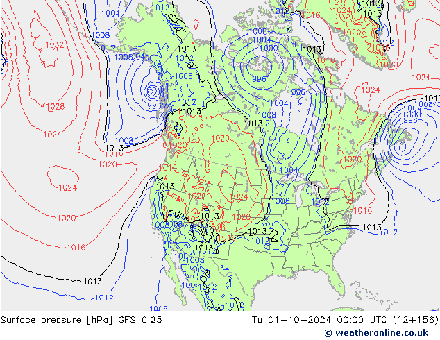 GFS 0.25: mar 01.10.2024 00 UTC