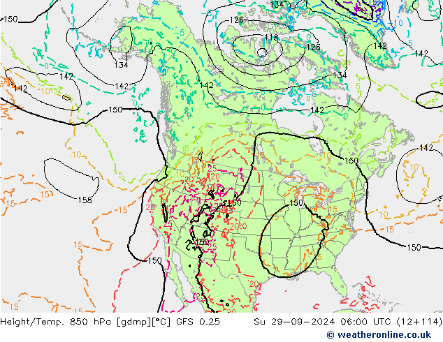 Z500/Rain (+SLP)/Z850 GFS 0.25 Su 29.09.2024 06 UTC