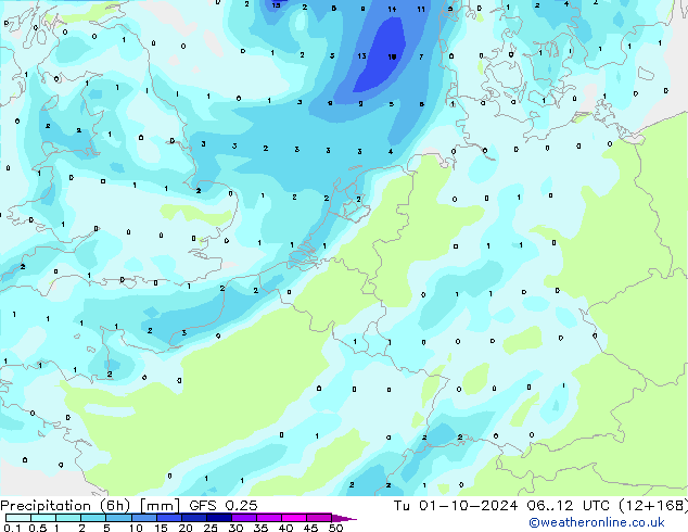  (6h) GFS 0.25  01.10.2024 12 UTC