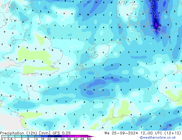  (12h) GFS 0.25  25.09.2024 00 UTC