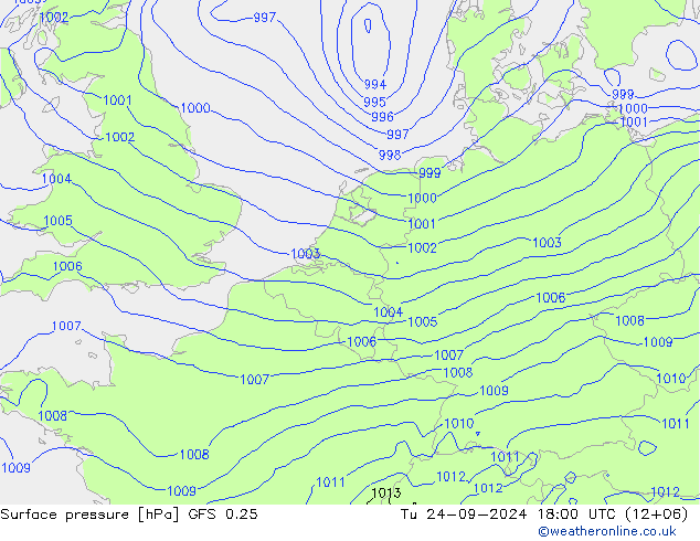 GFS 0.25: Sa 24.09.2024 18 UTC