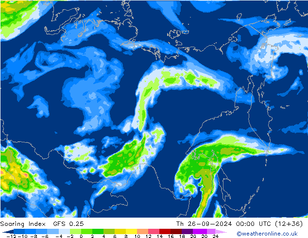 Soaring Index GFS 0.25 Th 26.09.2024 00 UTC