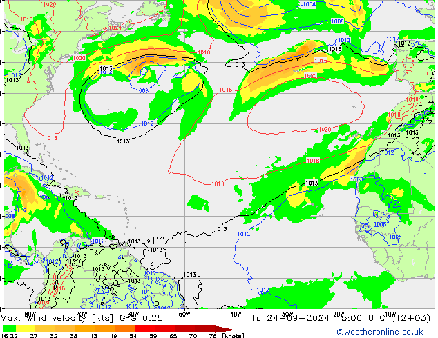 Max. wind velocity GFS 0.25 mar 24.09.2024 15 UTC