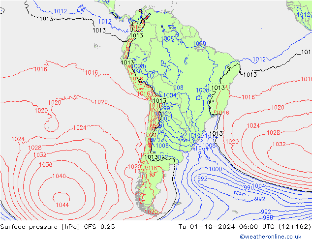 GFS 0.25: Tu 01.10.2024 06 UTC