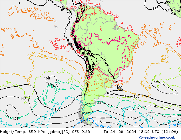 Z500/Rain (+SLP)/Z850 GFS 0.25 mar 24.09.2024 18 UTC