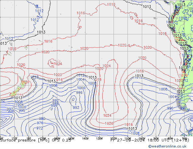 GFS 0.25: Fr 27.09.2024 18 UTC