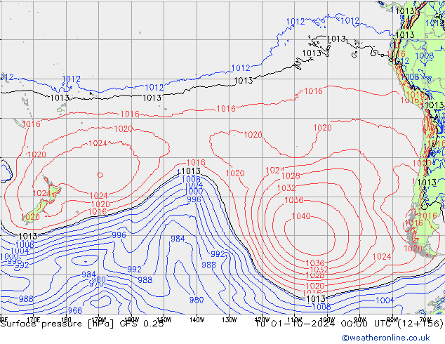 GFS 0.25: вт 01.10.2024 00 UTC