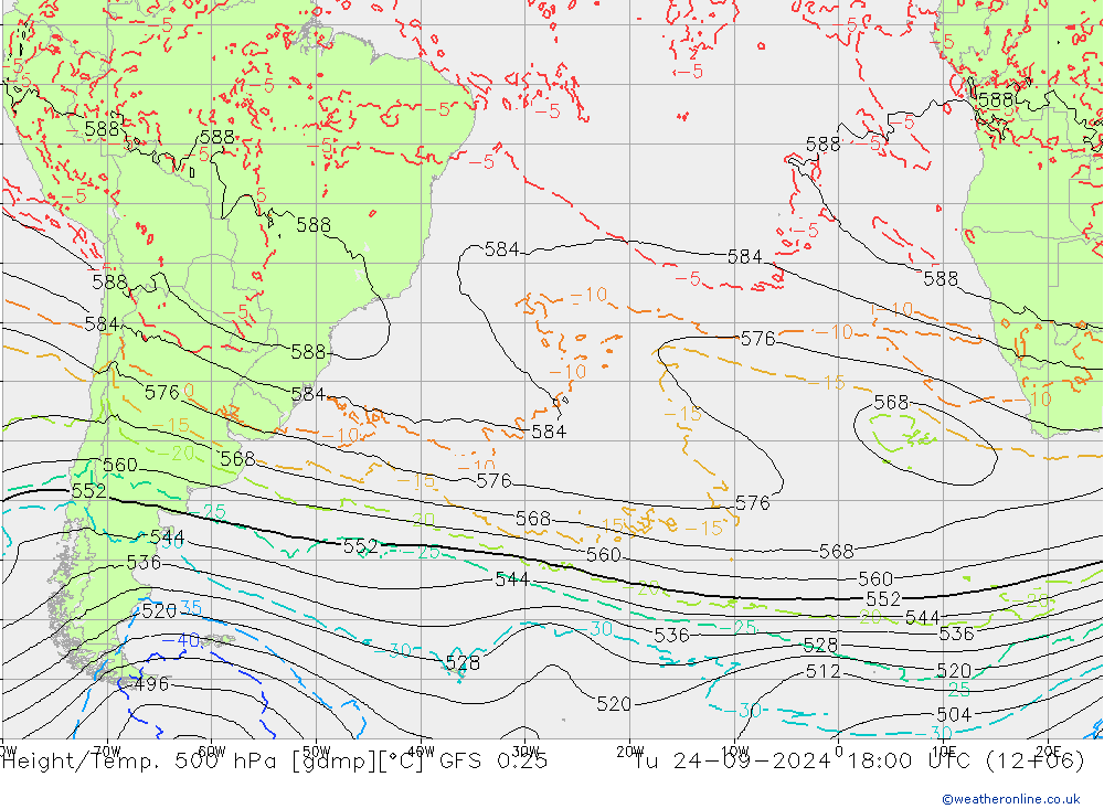 Z500/Regen(+SLP)/Z850 GFS 0.25 di 24.09.2024 18 UTC