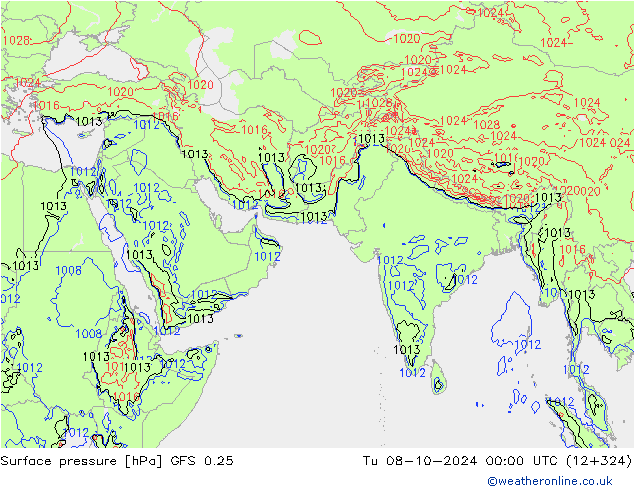 GFS 0.25: di 08.10.2024 00 UTC