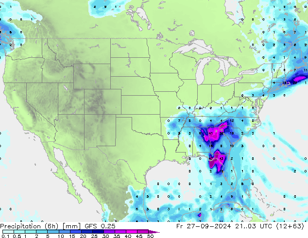 Z500/Rain (+SLP)/Z850 GFS 0.25 Fr 27.09.2024 03 UTC