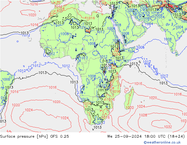 GFS 0.25: We 25.09.2024 18 UTC