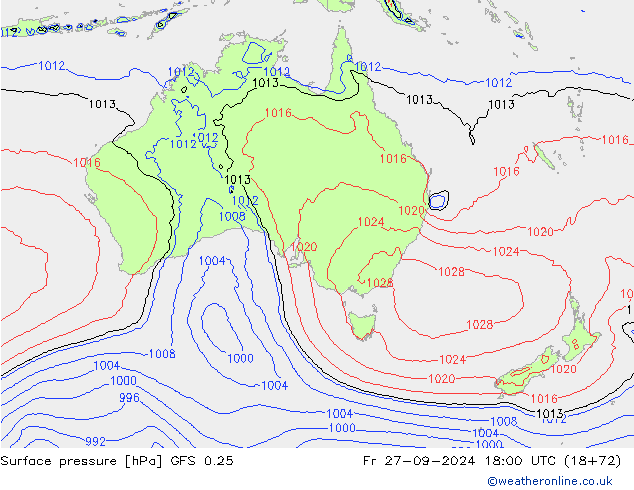 GFS 0.25: pt. 27.09.2024 18 UTC