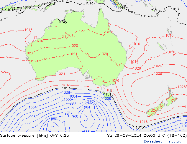 GFS 0.25: So 29.09.2024 00 UTC