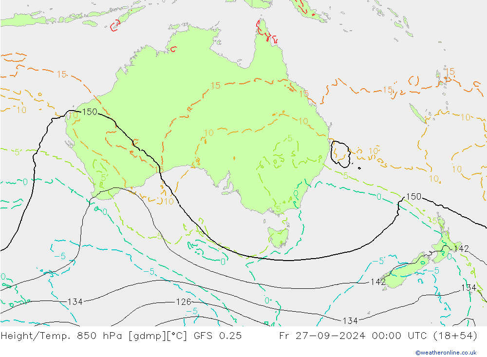 Z500/Rain (+SLP)/Z850 GFS 0.25 Fr 27.09.2024 00 UTC