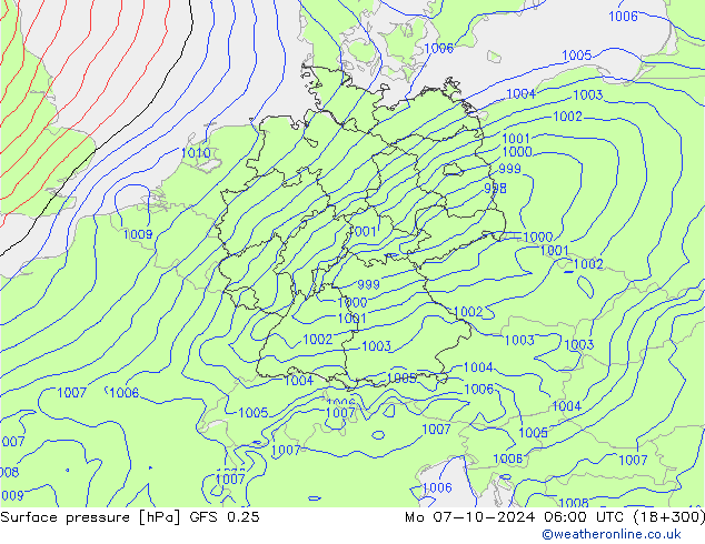 GFS 0.25: Mo 07.10.2024 06 UTC