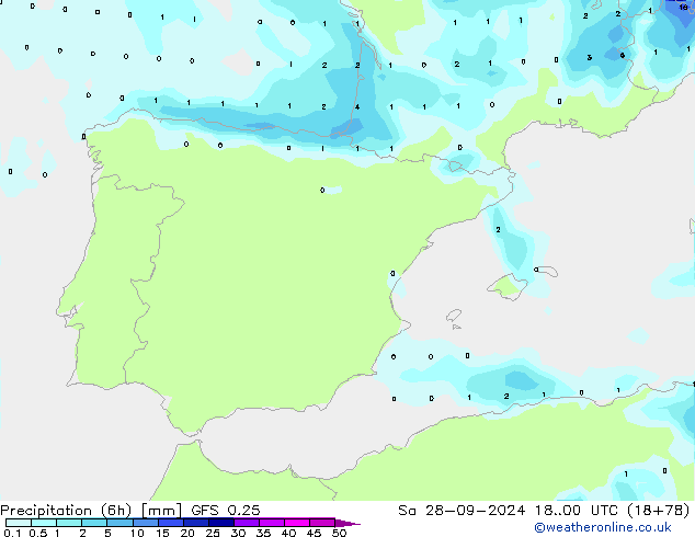 Z500/Rain (+SLP)/Z850 GFS 0.25 Sa 28.09.2024 00 UTC