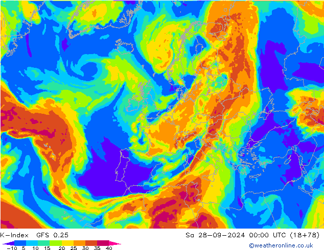 K-Index GFS 0.25 Sa 28.09.2024 00 UTC