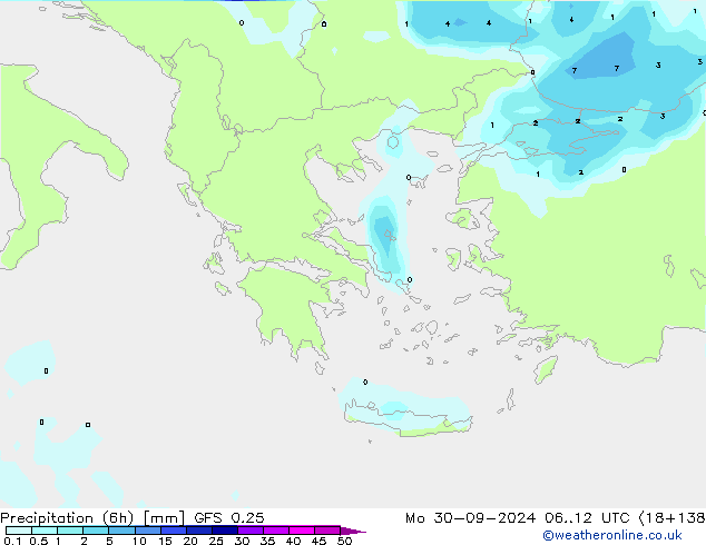 Z500/Rain (+SLP)/Z850 GFS 0.25 lun 30.09.2024 12 UTC