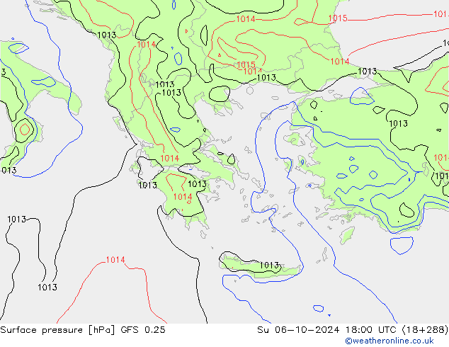 GFS 0.25: Вс 06.10.2024 18 UTC