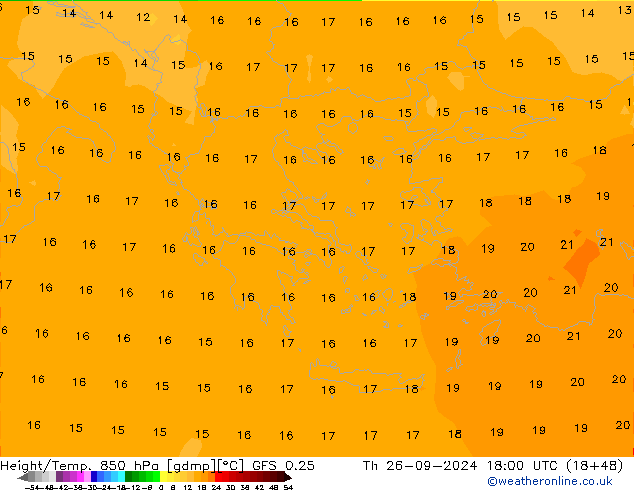 Z500/Rain (+SLP)/Z850 GFS 0.25 czw. 26.09.2024 18 UTC