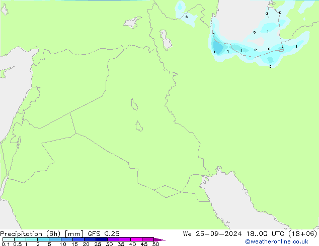 Z500/Rain (+SLP)/Z850 GFS 0.25 We 25.09.2024 00 UTC