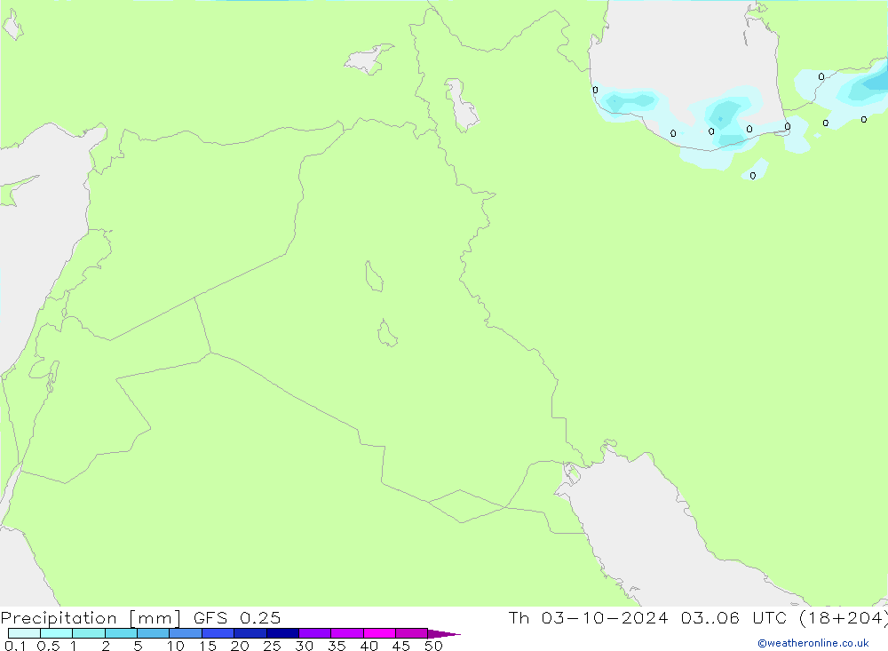 Niederschlag GFS 0.25 Do 03.10.2024 06 UTC