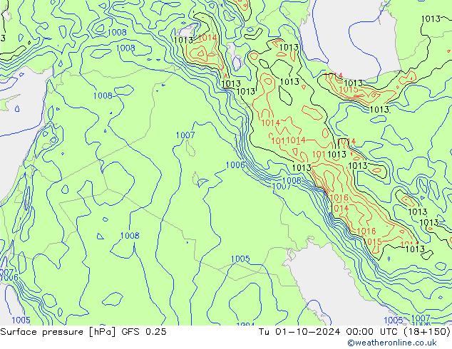 GFS 0.25: Tu 01.10.2024 00 UTC