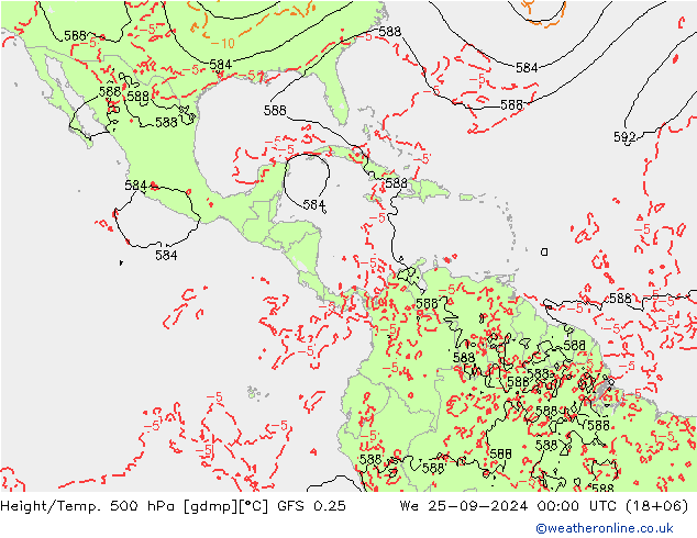 Geop./Temp. 500 hPa GFS 0.25 mié 25.09.2024 00 UTC