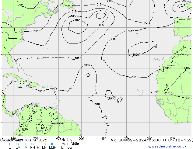 Cloud layer GFS 0.25 lun 30.09.2024 06 UTC