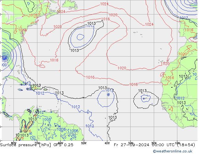 GFS 0.25: Sex 27.09.2024 00 UTC