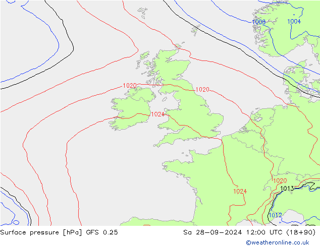 GFS 0.25: сб 28.09.2024 12 UTC