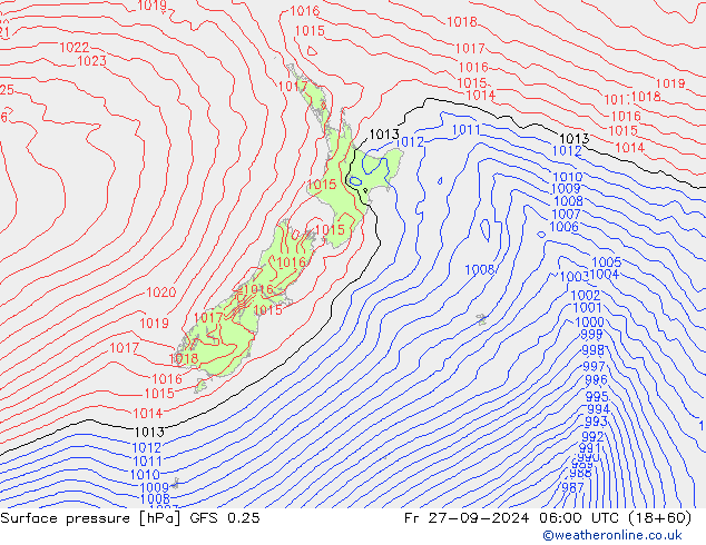 GFS 0.25: vie 27.09.2024 06 UTC