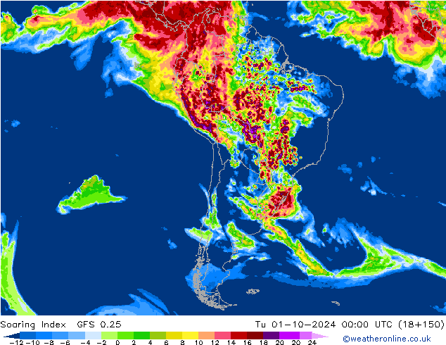 Soaring Index GFS 0.25 Di 01.10.2024 00 UTC