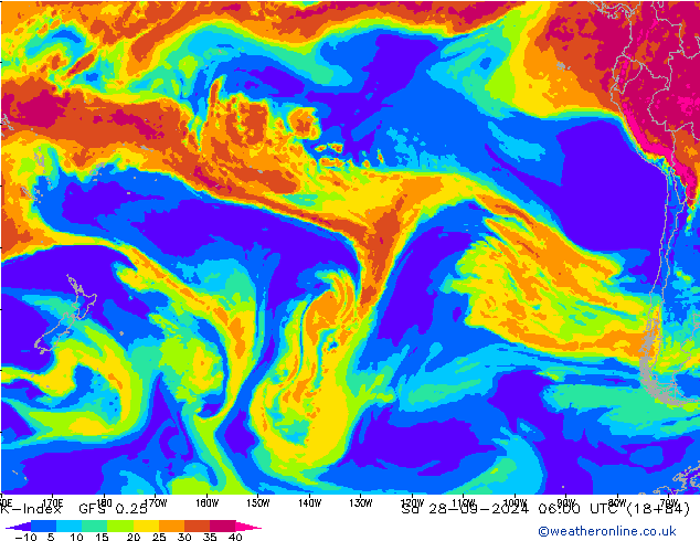 K-Index GFS 0.25  28.09.2024 06 UTC