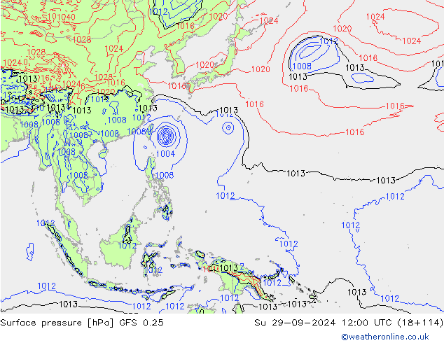 GFS 0.25: Su 29.09.2024 12 UTC