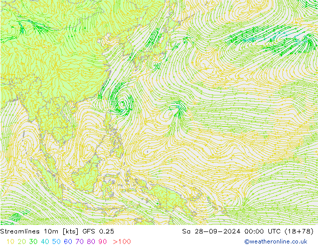 ветер 10m GFS 0.25 сб 28.09.2024 00 UTC