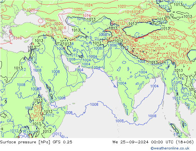 GFS 0.25: mié 25.09.2024 00 UTC