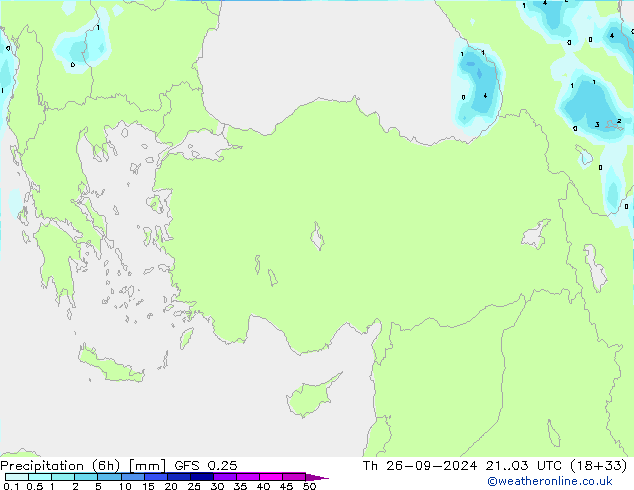 Z500/Rain (+SLP)/Z850 GFS 0.25 czw. 26.09.2024 03 UTC