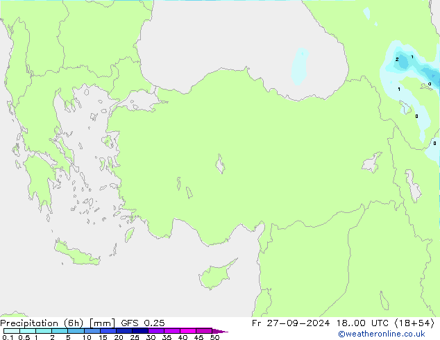 Z500/Yağmur (+YB)/Z850 GFS 0.25 Cu 27.09.2024 00 UTC