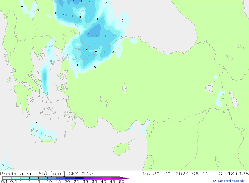 Z500/Rain (+SLP)/Z850 GFS 0.25 lun 30.09.2024 12 UTC