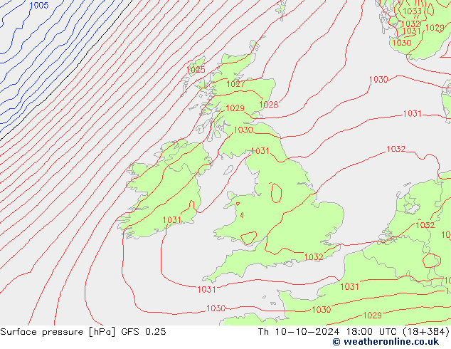 GFS 0.25: Th 10.10.2024 18 UTC