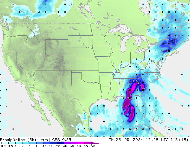 Z500/Yağmur (+YB)/Z850 GFS 0.25 Per 26.09.2024 18 UTC