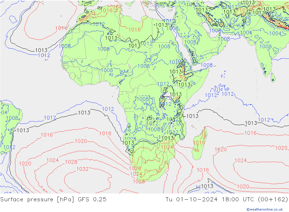 GFS 0.25: Tu 01.10.2024 18 UTC