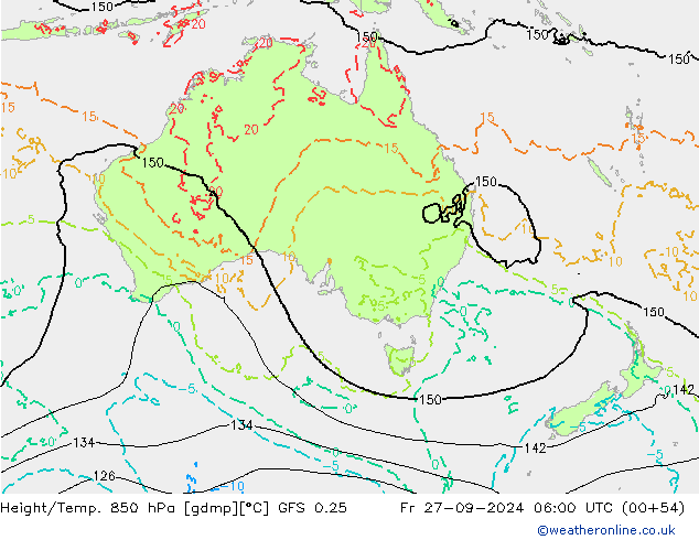 Z500/Rain (+SLP)/Z850 GFS 0.25 vie 27.09.2024 06 UTC