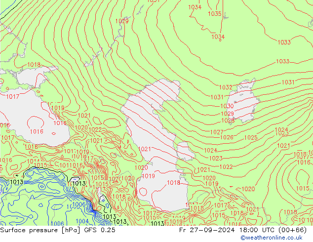 GFS 0.25: Fr 27.09.2024 18 UTC