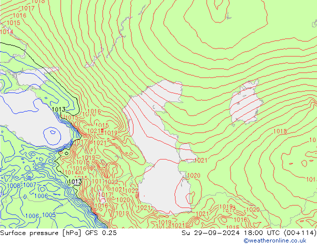 GFS 0.25: zo 29.09.2024 18 UTC