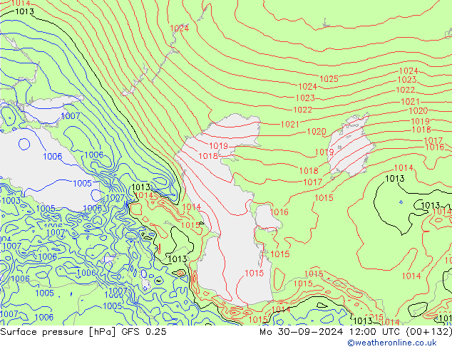 GFS 0.25: Mo 30.09.2024 12 UTC