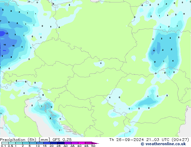 Z500/Rain (+SLP)/Z850 GFS 0.25 Qui 26.09.2024 03 UTC